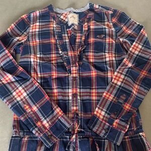 Hollister Blue Plaid Shirt